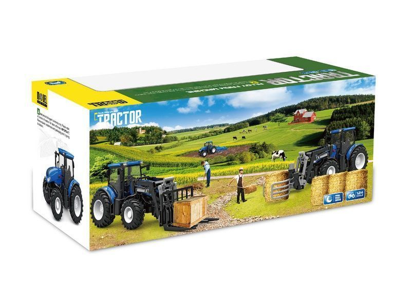 Р/У фермерский трактор Korody с вилочным погрузчиком, мет. кузов 1/24 2.4G 6CH RTR