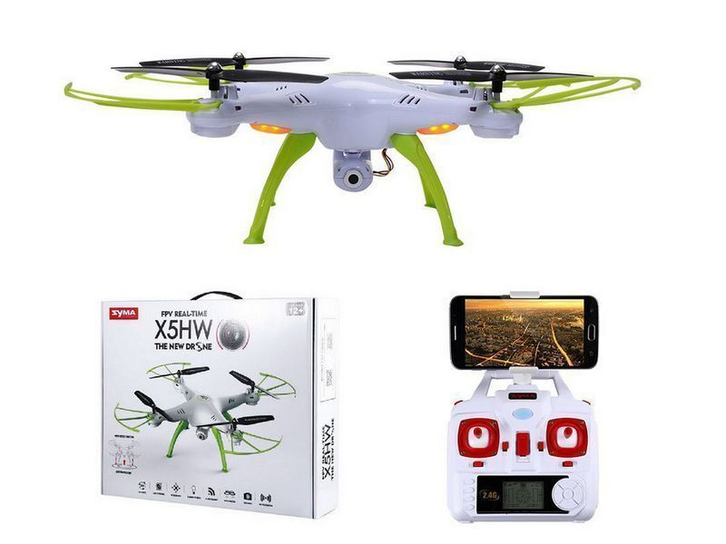 Р/У квадрокоптер Syma X5HW (белый) с FPV трансляцией Wi-Fi, барометр 2.4G RTF