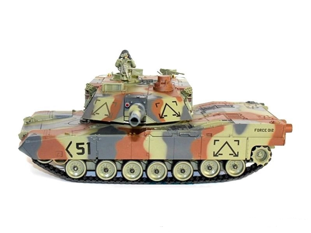 Р/У танк Huan Qi 1:28 M1A2 Abrams, 27/40МГц, стреляет шариками