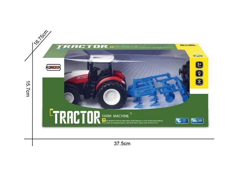 Р/У фермерский трактор Korody с дисковым культиватором 1/24 2.4G 6CH RTR