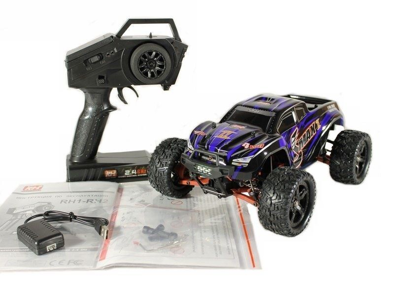 Радиоуправляемый монстр Remo Hobby SMAX UPGRADE V2.0 (синий) 4WD 2.4G 1/16 RTR