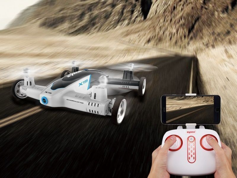 Р/У квадрокоптер Syma X19W Летающая машина с FPV трансляцией Wi-Fi 6-AXIS 2.4G RTF
