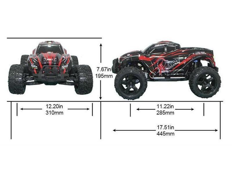 Радиоуправляемый монстр Remo Hobby MMAX PRO (красный) Li-Po 4WD 2.4G 1/10 RTR
