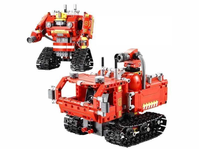 Радиоуправляемый конструктор CADA 2 в 1 пожарный робот-трансформер (538 деталей)