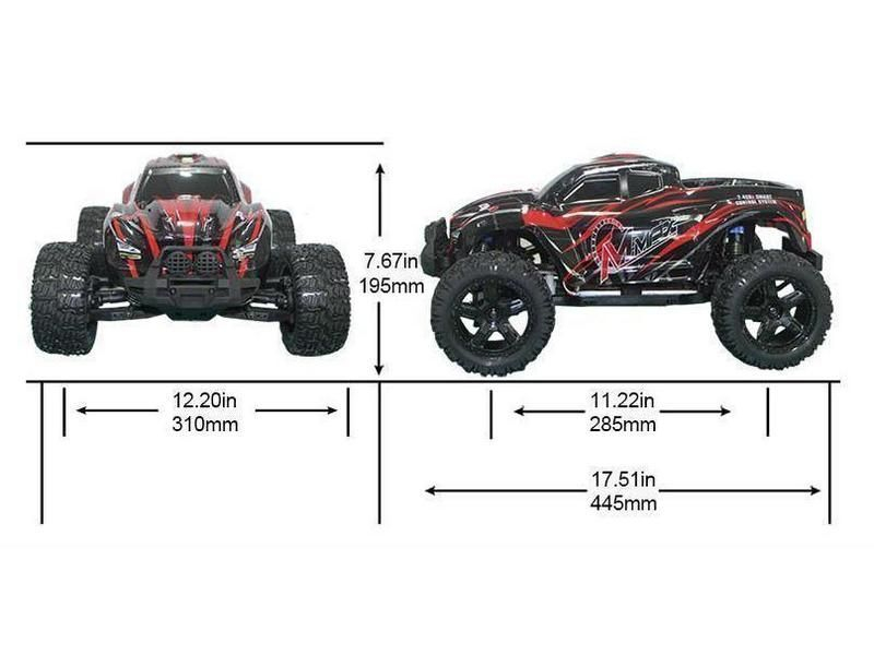 Радиоуправляемый монстр Remo Hobby MMAX Brushless (красный) 4WD 2.4G 1/10 RTR