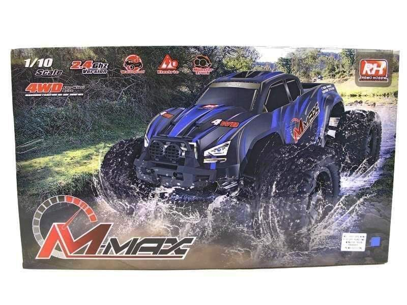 Радиоуправляемый монстр Remo Hobby MMAX PRO UPGRADE (синий) 4WD 2.4G 1/10 RTR