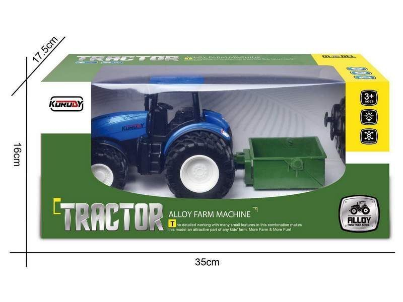 Р/У фермерский трактор Korody с самосвальным кузовом, мет. кузов, двойные колеса 1/24 2.4G 6CH RTR