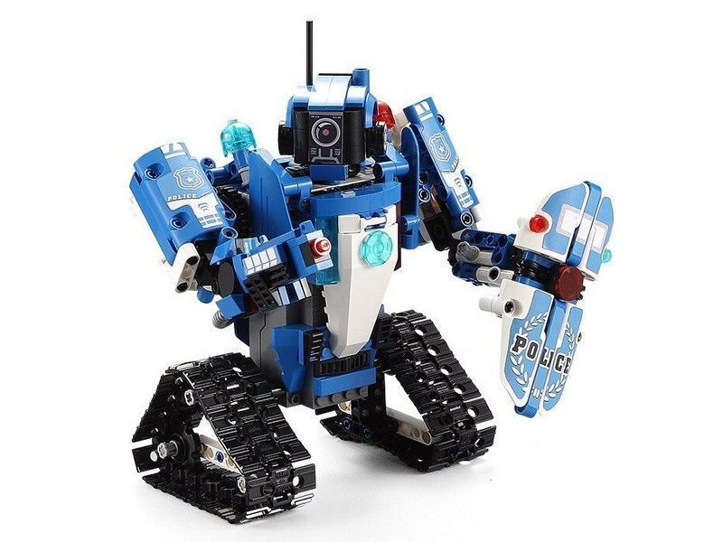 Радиоуправляемый конструктор CADA 2 в 1 полицейский робот-трансформер (556 деталей)