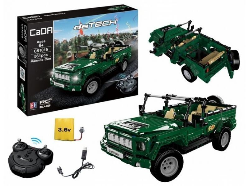 Р/У конструктор CaDA Technic Военный джип (561 деталь)
