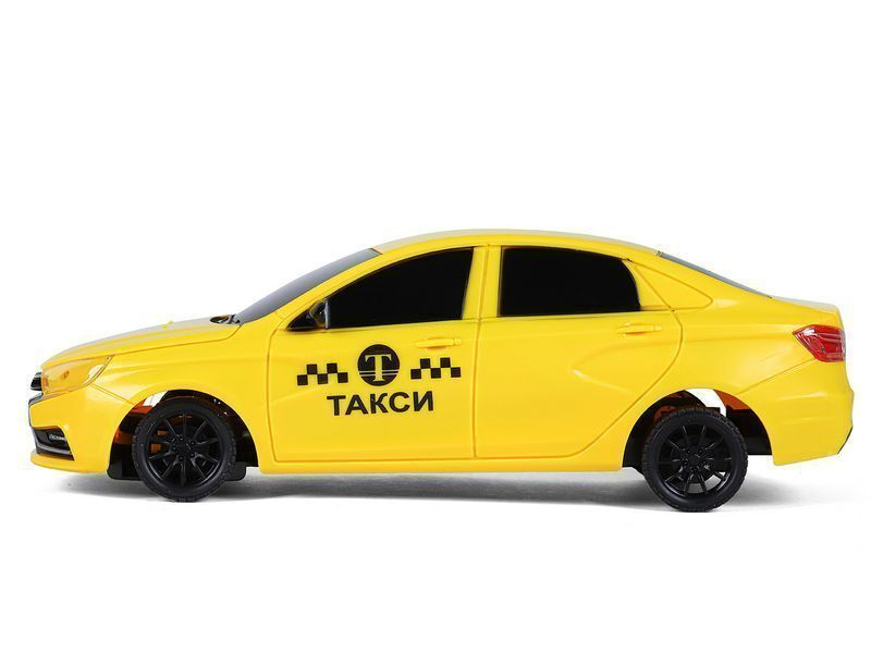 Радиоуправляемая машина AUTODRIVE Lada Vesta такси, 1/16, желтый, 40MHz, в/к 35*16,5*12,5см