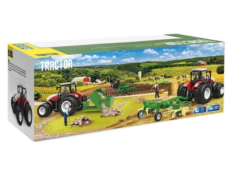 Р/У фермерский трактор Korody с зерновой сеялкой, широкие колеса 1/24 2.4G 6CH RTR