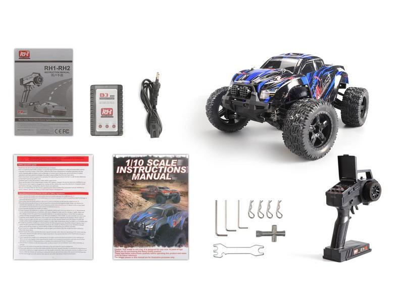 Радиоуправляемый монстр Remo Hobby MMAX PRO (синий) Li-Po 4WD 2.4G 1/10 RTR