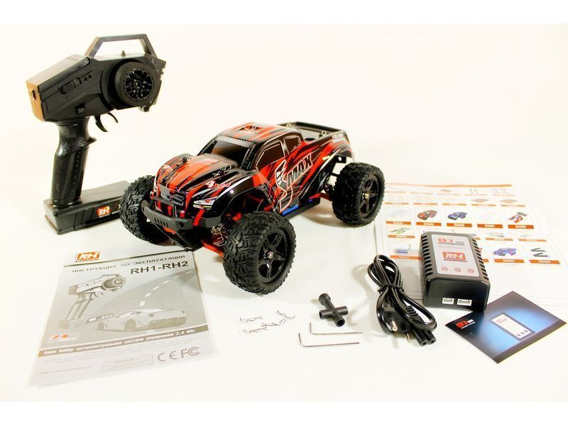 Радиоуправляемый монстр Remo Hobby SMAX Brushless UPGRADE (красный) 4WD 2.4G 1/16 RTR