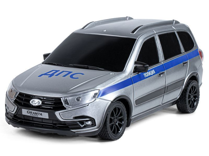 Радиоуправляемая машина AUTODRIVE Lada Granta полиция, 1/16, серебристый, 40MHz, в/к 34*15*13,5см