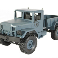 Радиоуправляемая машина MN MODEL военный грузовик (серый) 4WD 2.4G 1/16 RTR