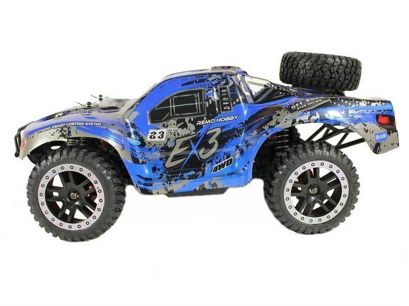 Радиоуправляемый шорт-корс Remo Hobby EX3 Brushless UPGRADE (синий) 4WD 2.4G 1/10 RTR