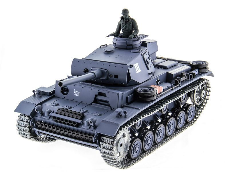 Р/У танк Heng Long 1/16 Panzerkampfwagen III (Германия) 2.4G RTR PRO темно-серый