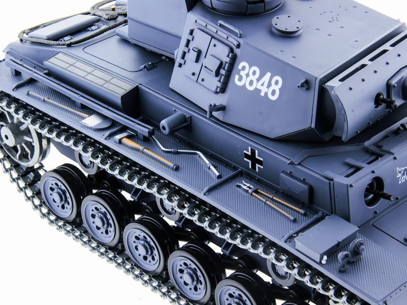 Р/У танк Heng Long 1/16 Panzerkampfwagen III (Германия) 2.4G RTR PRO темно-серый