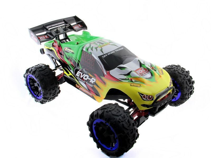 Радиоуправляемая трагги Remo Hobby EVO-R Brushless UPGRADE (зеленая) 4WD 2.4G 1/8 RTR