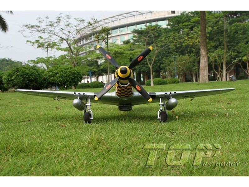 Радиоуправляемый самолет Top RC P-51D желтый 750мм 2.4G 4-ch LiPo RTF