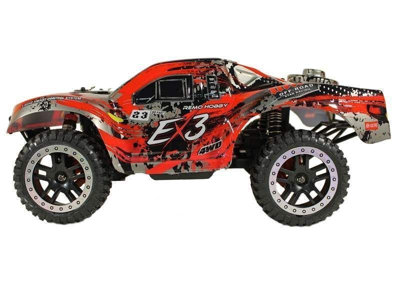 Радиоуправляемый шорт-корс Remo Hobby EX3 UPGRADE (красный) 4WD 2.4G 1/10 RTR