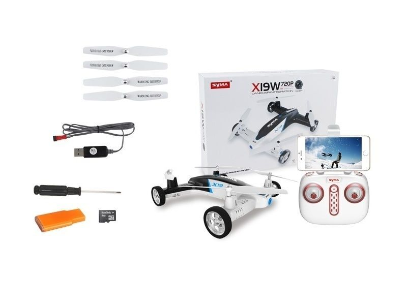 Р/У квадрокоптер Syma X19W Летающая машина с FPV трансляцией Wi-Fi 6-AXIS 2.4G RTF