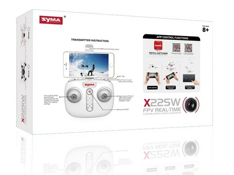 Р/У квадрокоптер Syma X22SW с FPV трансляцией Wi-Fi, 2.4G 6-AXIS RTF
