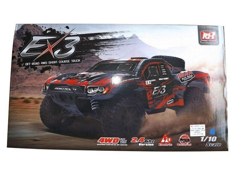 Радиоуправляемый шорт-корс Remo Hobby EX3 (красный) 4WD 2.4G 1/10 RTR
