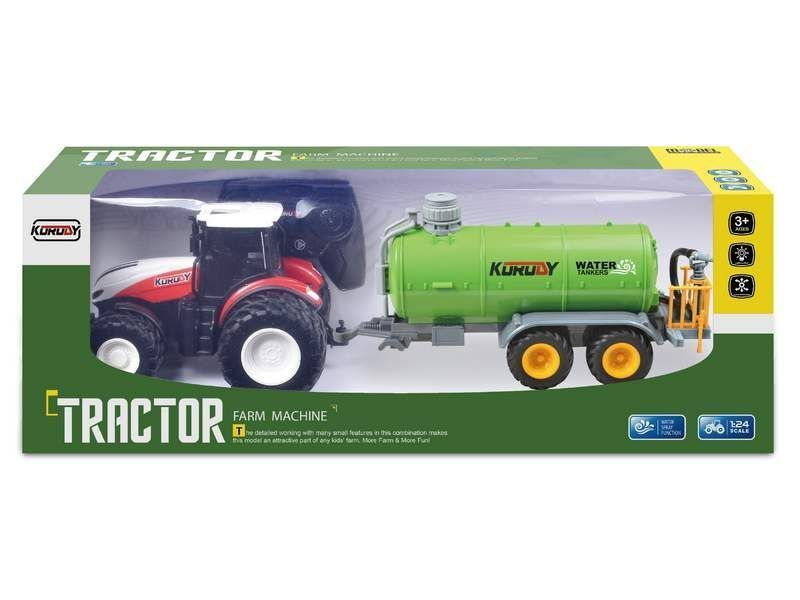 Р/У фермерский трактор Korody с цистерной, двойные колеса 1/24 2.4G 6CH RTR