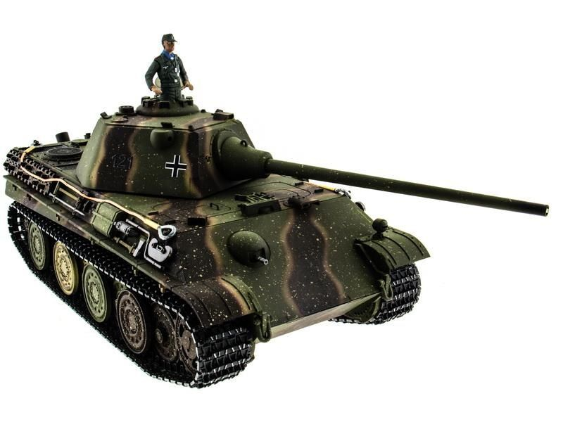 Р/У танк Taigen 1/16 Panther type F с ИК пушкой HC версия, башня на 360, подшипники в ред, 2.4G RTR