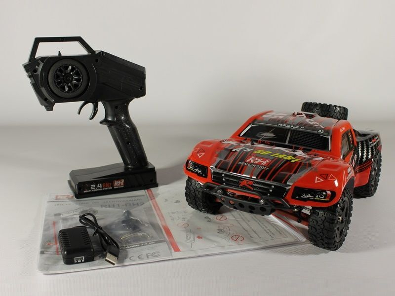 Радиоуправляемый шорт-корс Remo Hobby Rocket UPGRADE V2.0 (красный) 4WD 2.4G 1/16 RTR