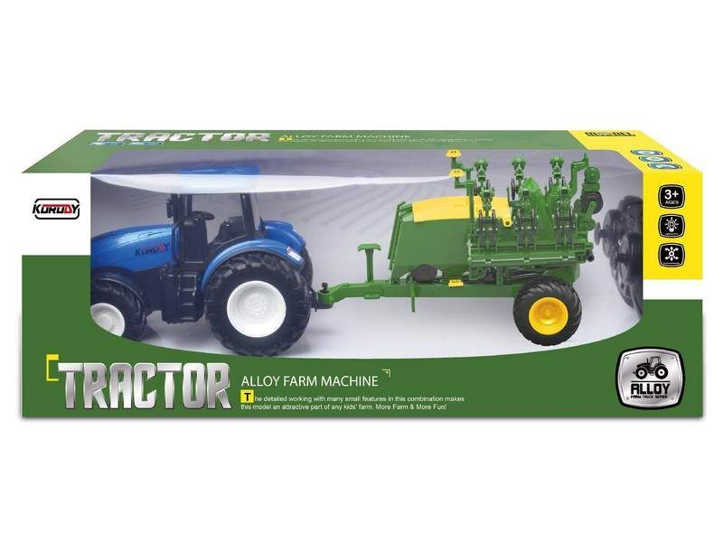 Р/У фермерский трактор Korody с зерновой сеялкой, мет. кузов, широкие колеса 1/24 2.4G 6CH RTR