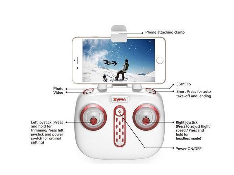Р/У квадрокоптер Syma X14WPRO с FPV трансляцией Wi-Fi, камера 2Мп, 2.4G RTF