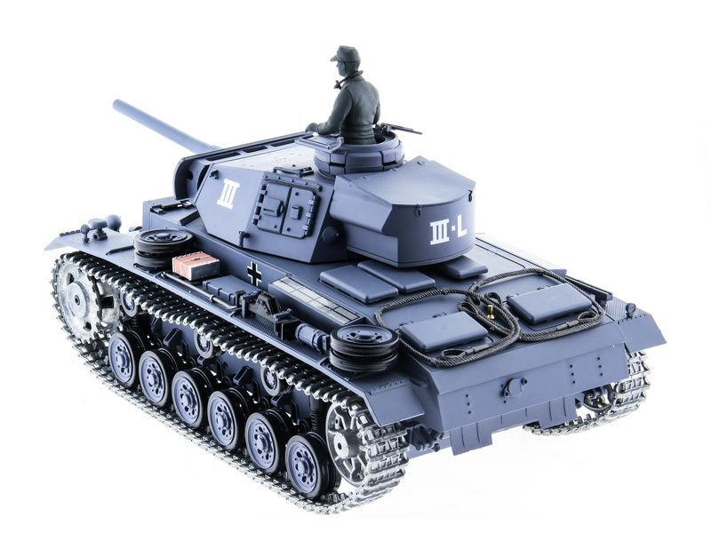 Р/У танк Heng Long 1/16 Panzerkampfwagen III (Германия) 2.4G RTR PRO темно-серый