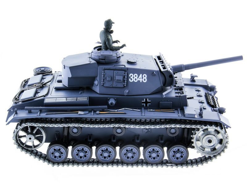 Р/У танк Heng Long 1/16 Panzerkampfwagen III (Германия) 2.4G RTR PRO темно-серый