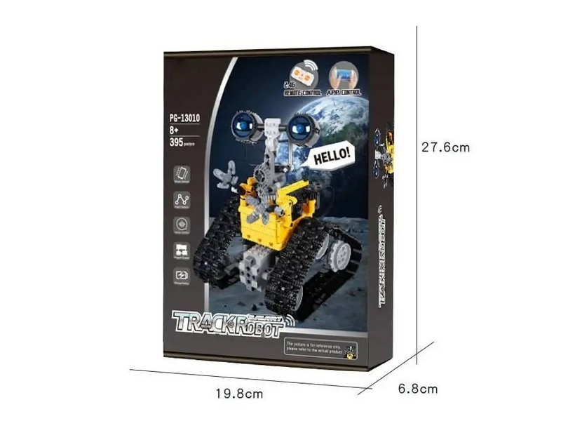 Радиоуправляемый конструктор RCM умный робот, желтый (395 деталей)