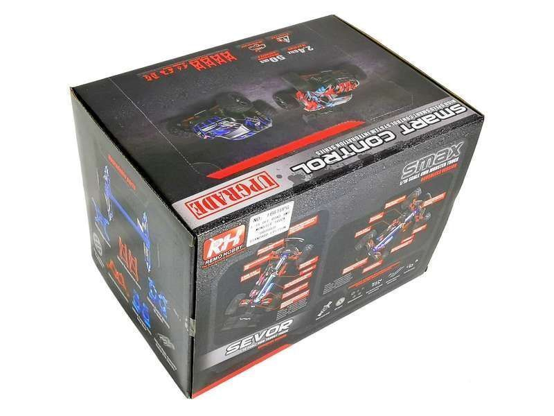 Радиоуправляемый монстр Remo Hobby SMAX Brushless UPGRADE (синий) 4WD 2.4G 1/16 RTR