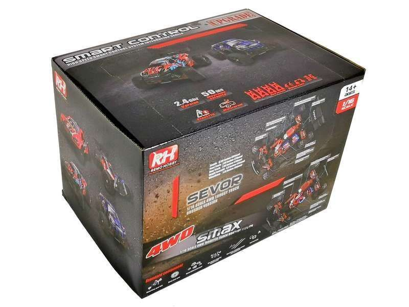 Радиоуправляемый монстр Remo Hobby SMAX UPGRADE (красный) 4WD 2.4G 1/16 RTR