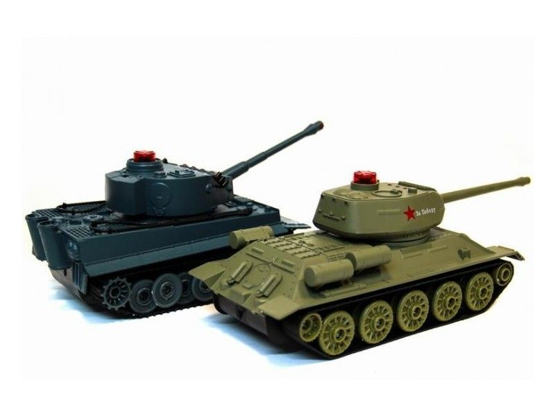 Р/У танковый бой Huan Qi Т-34 и Tiger 1:32 2.4G (два танка, з/у, акк)