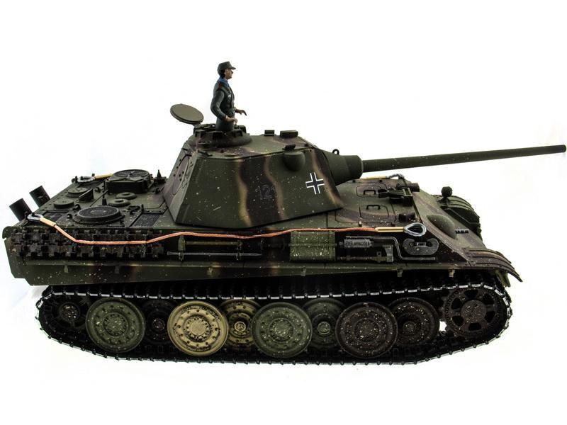 Р/У танк Taigen 1/16 Panther type F с ИК пушкой HC версия, башня на 360, подшипники в ред, 2.4G RTR