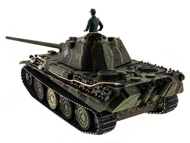 Радиоуправляемый танк Taigen 1/16 Panther type F (Германия) HC версия, башня на 360, подшипники в ред., 2.4G RTR