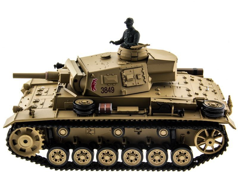 Р/У танк Heng Long 1/16 Panzerkampfwagen III (Германия) 2.4G RTR PRO песочный