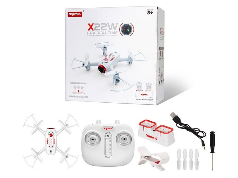 Р/У квадрокоптер Syma X22W-1 с FPV трансляцией Wi-Fi, камера 0,3 Мп, 2.4G RTF