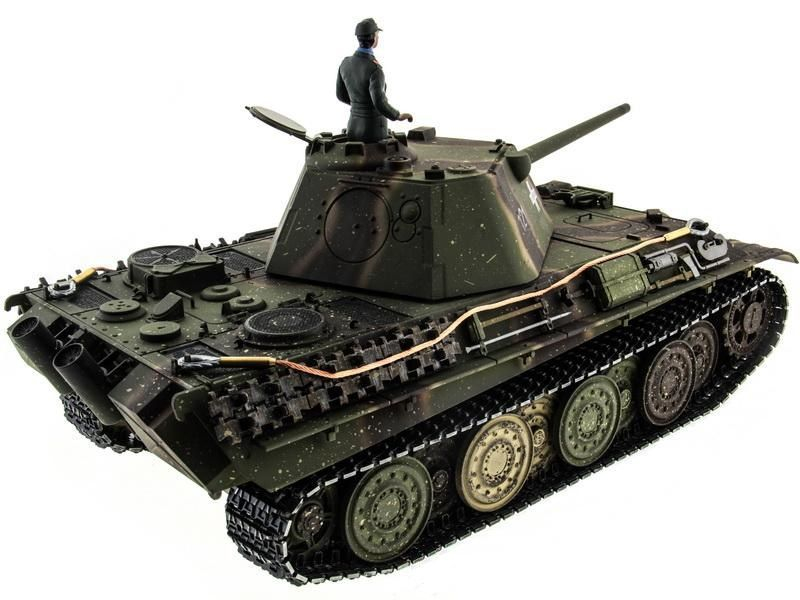 Радиоуправляемый танк Taigen 1/16 Panther type F (Германия) HC версия, башня на 360, подшипники в ред., 2.4G RTR