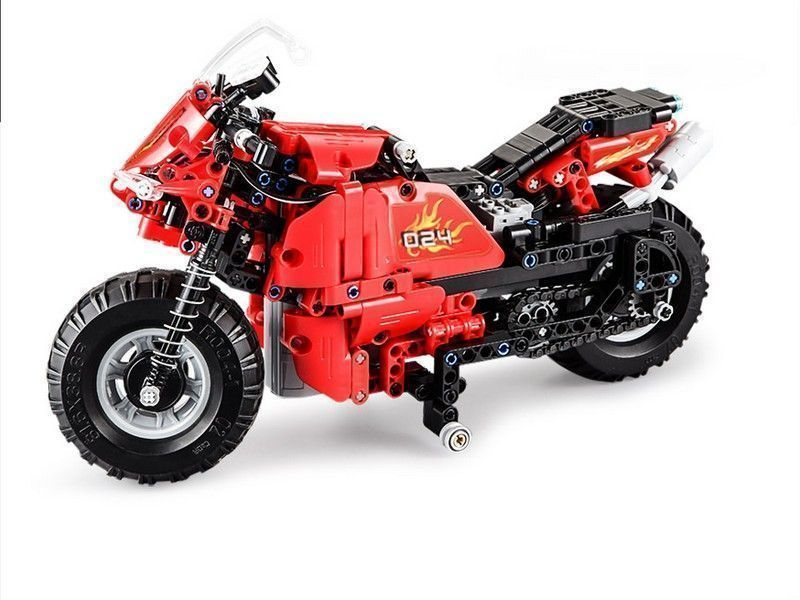 Радиоуправляемый конструктор CADA deTech гоночный мотоцикл (484 детали)