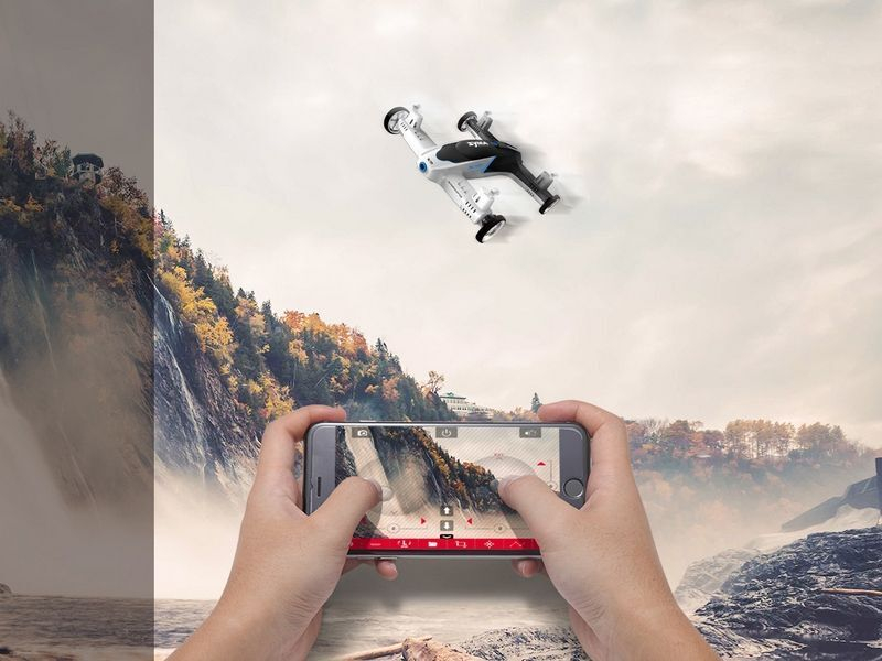 Р/У квадрокоптер Syma X19W Летающая машина с FPV трансляцией Wi-Fi 6-AXIS 2.4G RTF