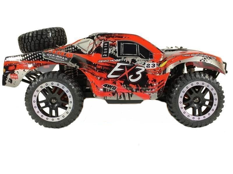 Радиоуправляемый шорт-корс Remo Hobby EX3 Brushless UPGRADE (красный) 4WD 2.4G 1/10 RTR