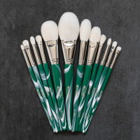 Набор кистей "Малахит" (12 кистей) из ворса белой козы.