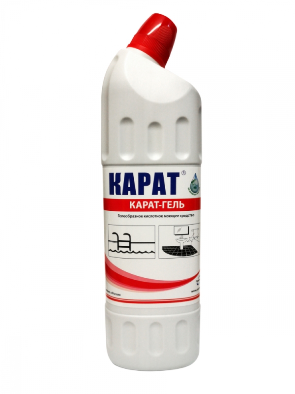 Карат - ГЕЛЬ/чистящее средство для ванной и туалета/без хлора/1 л