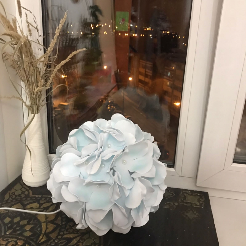 Цветок - Светильник "Гортензия голубая"